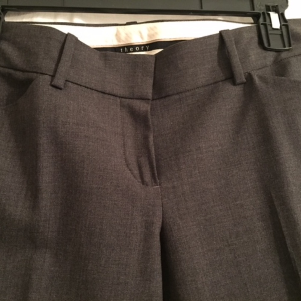 Theory Max C Wool Blend Pants - Gray Size 0 - image 1